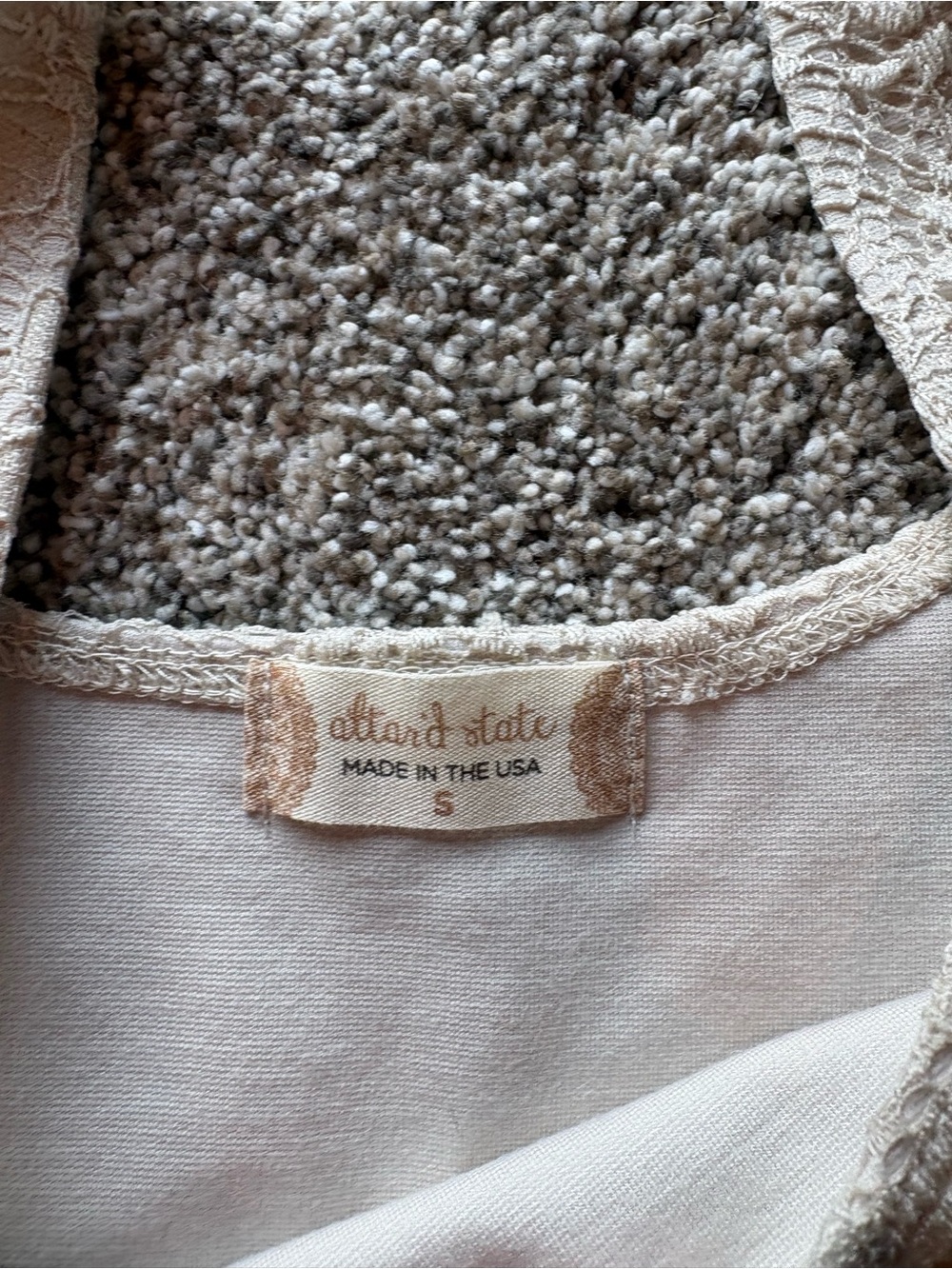 Altar'd State Cream Floral Lace Cropped Tank - Picture 2 of 3